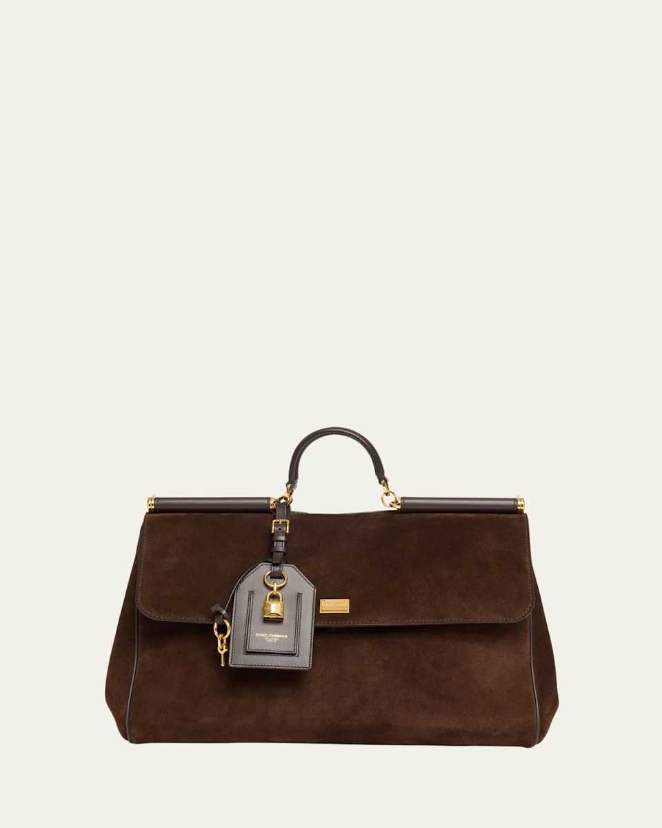 My Sicily Suede Top-Handle Bag